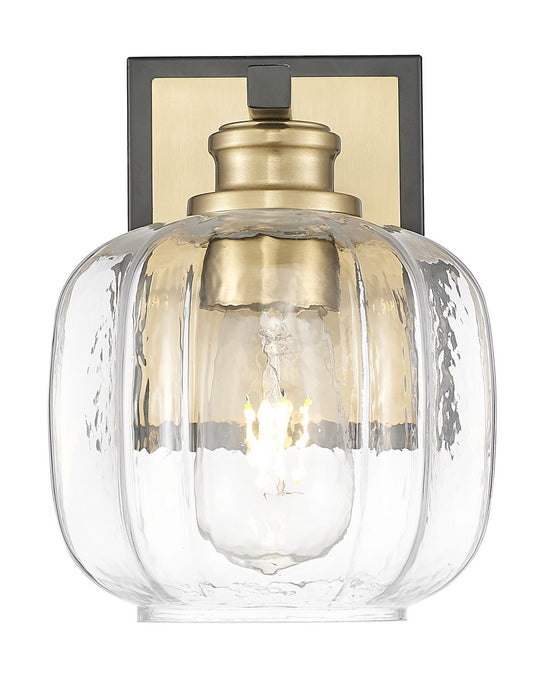 Acclaim Lighting IN40030BK One Light Wall Sconce, Matte Black and Brass
