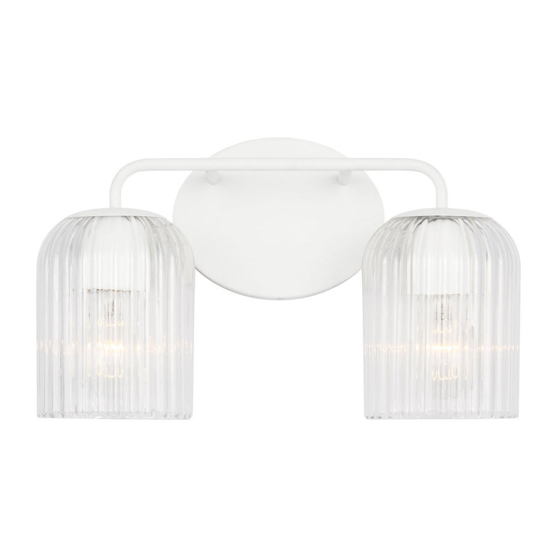 Generation Lighting GLV1132MWT Two Light Vanity, Matte White