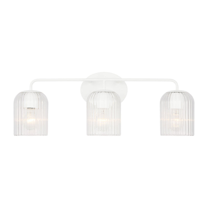 Generation Lighting GLV1133MWT Three Light Vanity, Matte White