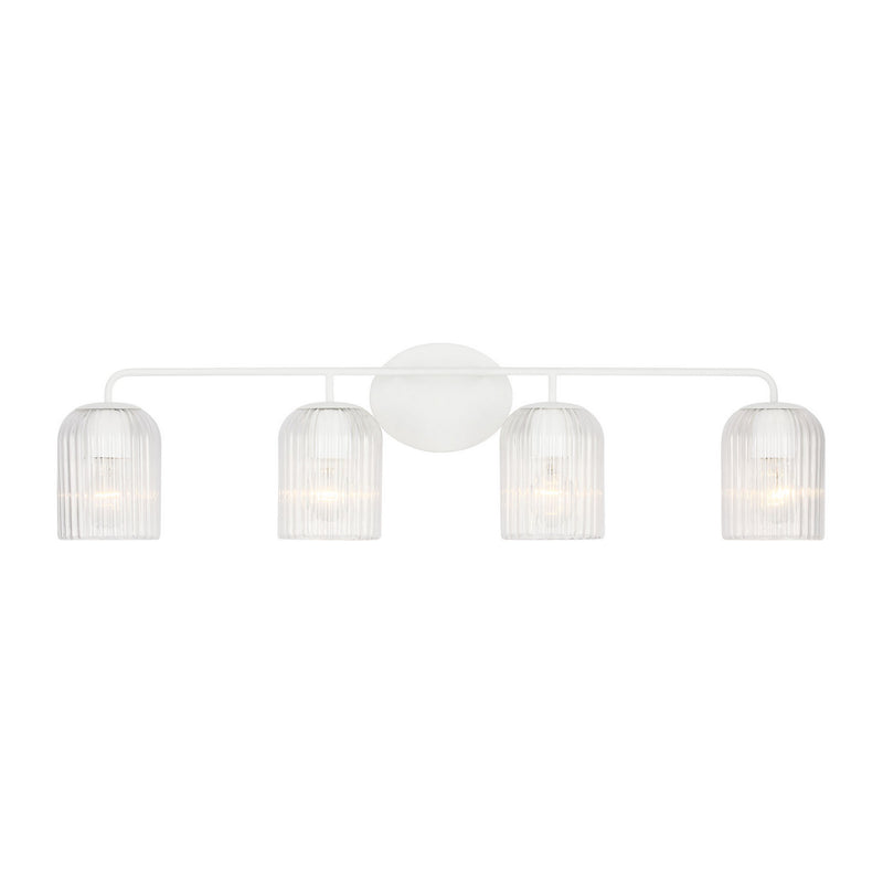 Generation Lighting GLV1134MWT Four Light Vanity, Matte White