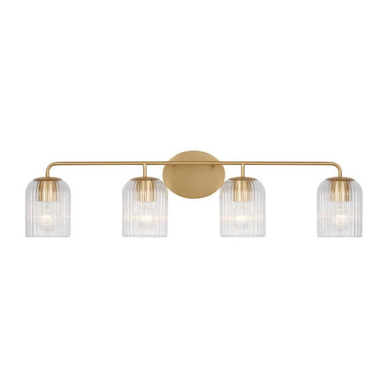 Generation Lighting GLV1134SB Four Light Vanity, Satin Brass