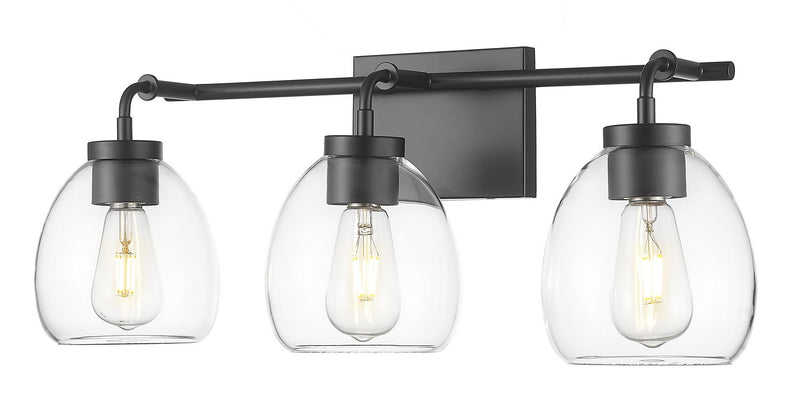 Acclaim Lighting IN40062BK Three Light Vanity, Matte Black