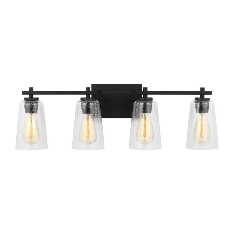 Visual Comfort Studio VS24304MBK Four Light Vanity, Midnight Black
