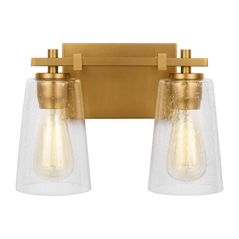 Visual Comfort Studio VS24302BBS Two Light Vanity, Burnished Brass