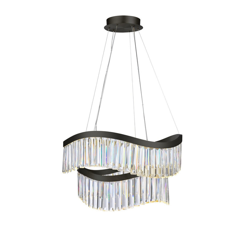 Artcraft AC12201BK LED Chandelier, Black