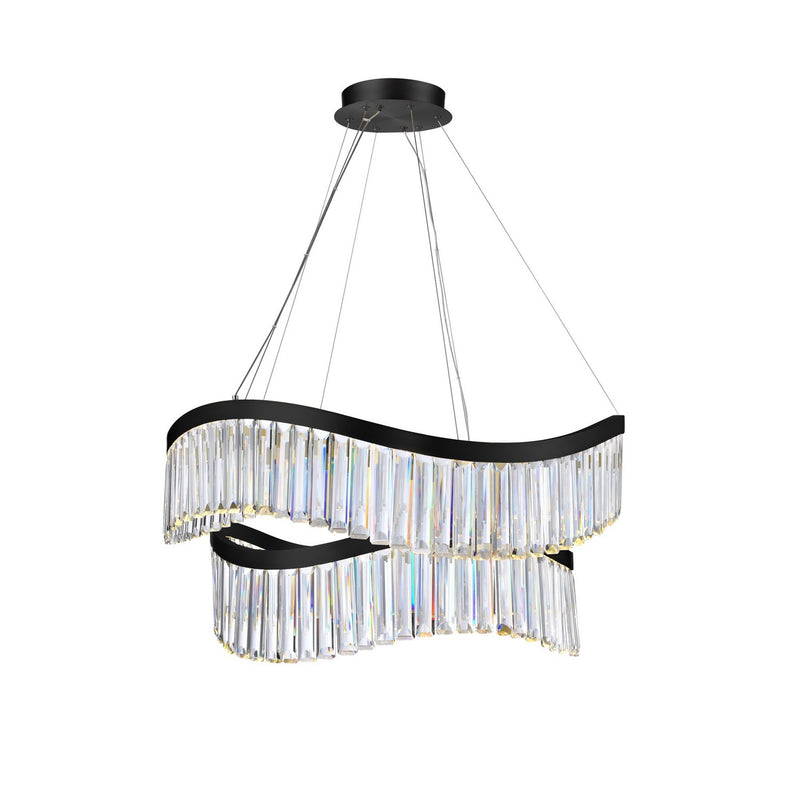 Artcraft AC12202BK LED Chandelier, Black