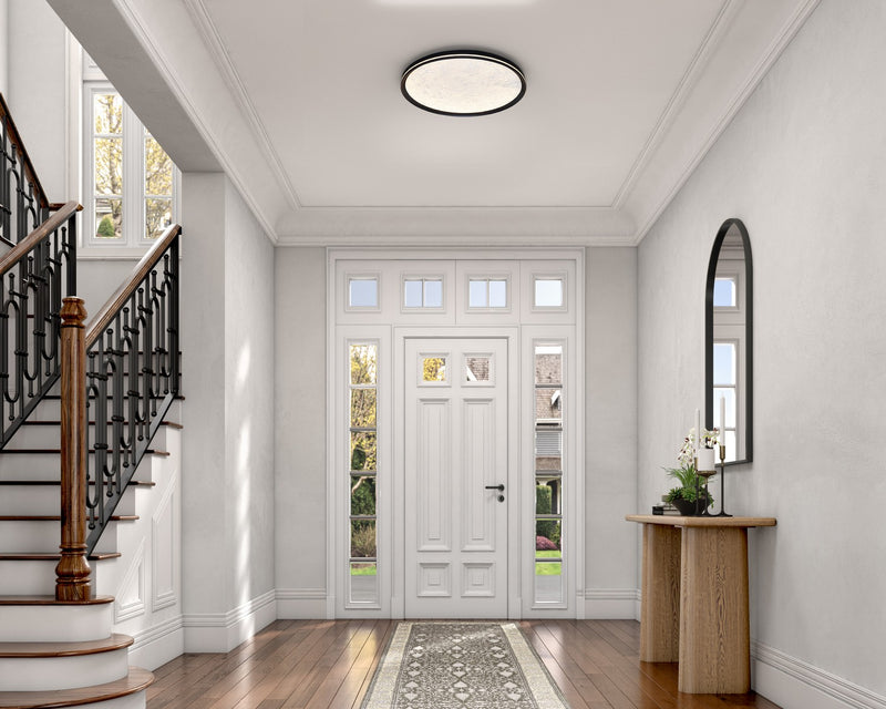Artcraft AC6875BK LED Flush Mount, Black