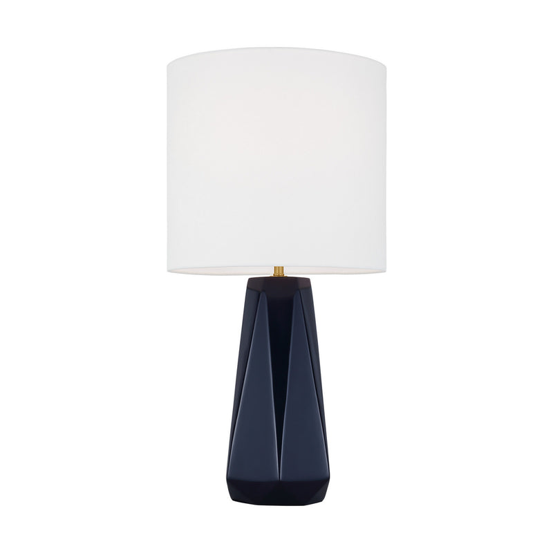 Visual Comfort Studio DJT1071GNV1 One Light Table Lamp, Gloss Navy