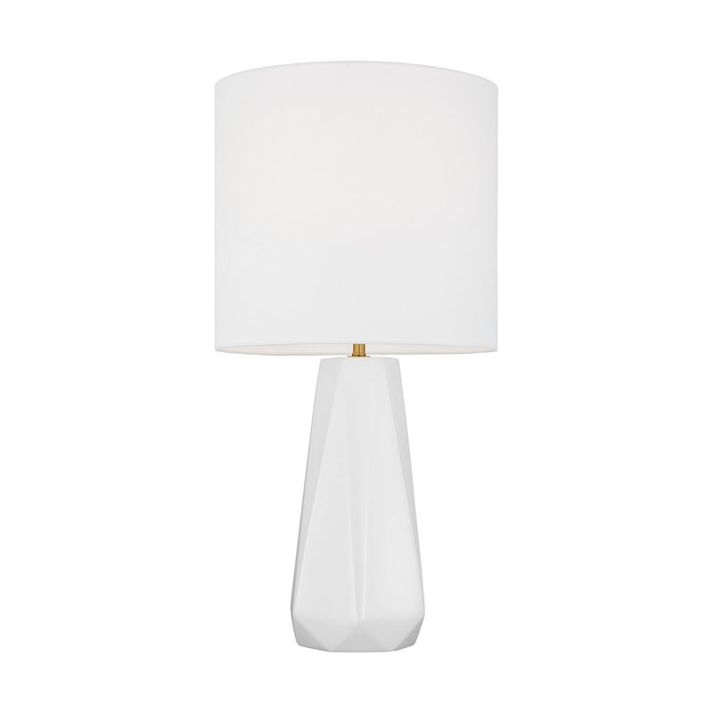 Visual Comfort Studio DJT1071GW1 One Light Table Lamp, Gloss White