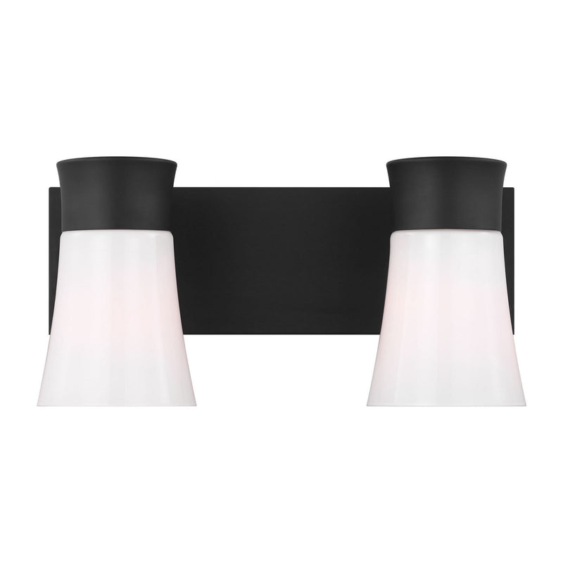 Visual Comfort Studio DJV1082MBK Two Light Vanity, Midnight Black