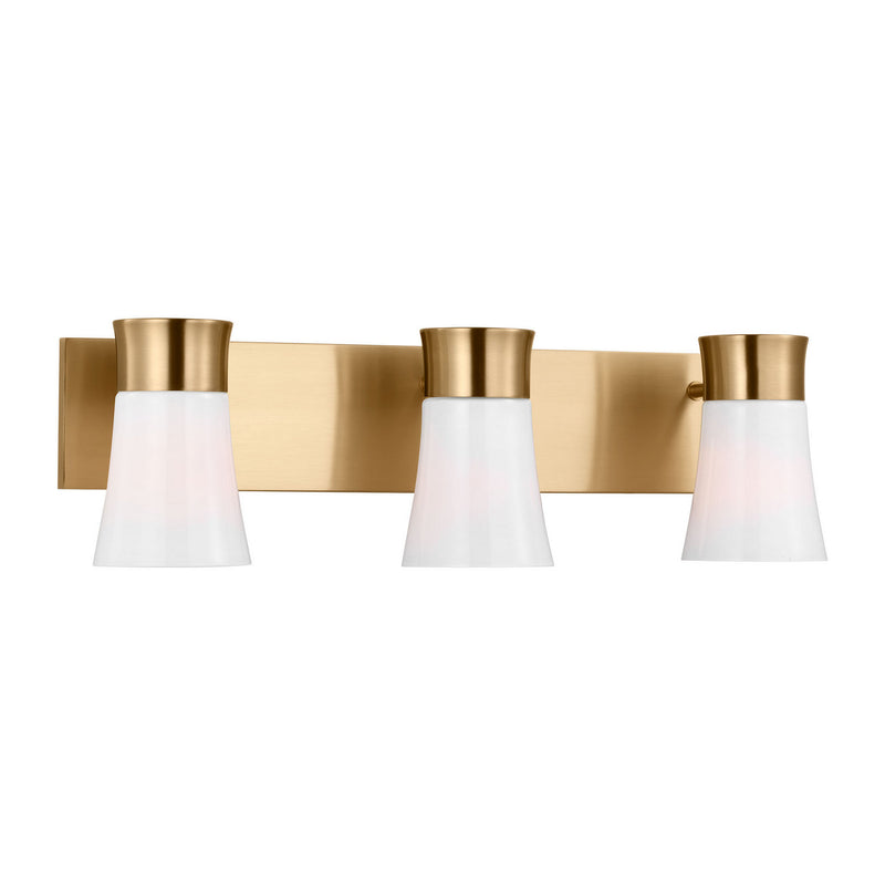 Visual Comfort Studio DJV1083SB Three Light Vanity, Satin Brass