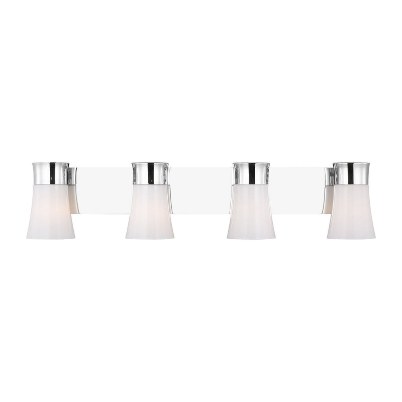 Visual Comfort Studio DJV1084CH Four Light Vanity, Chrome