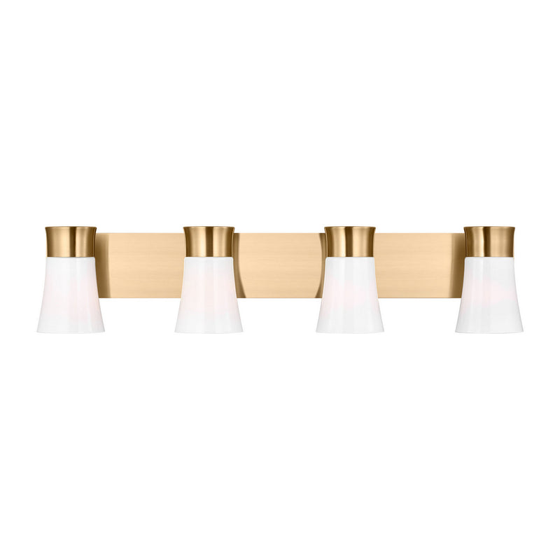 Visual Comfort Studio DJV1084SB Four Light Vanity, Satin Brass