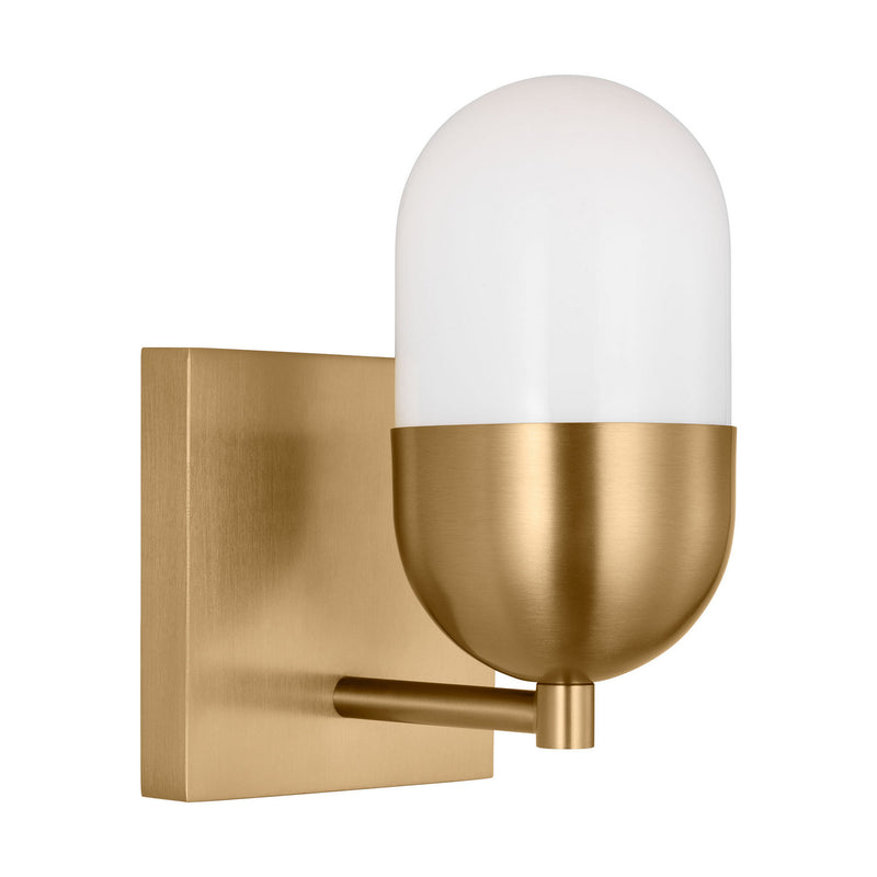 Visual Comfort Studio DJV1091SB One Light Vanity, Satin Brass