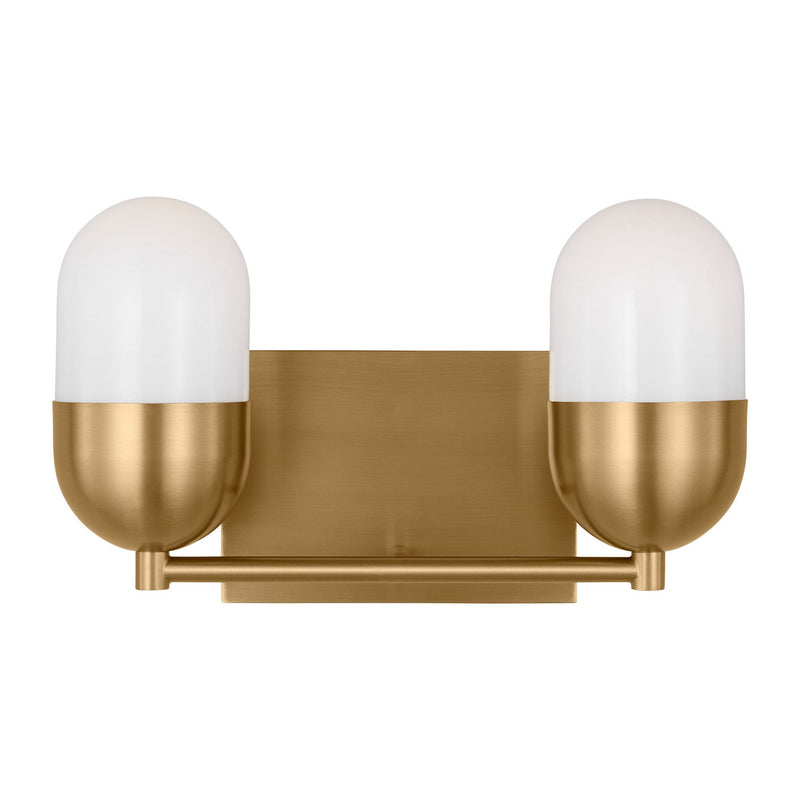 Visual Comfort Studio DJV1092SB Two Light Vanity, Satin Brass