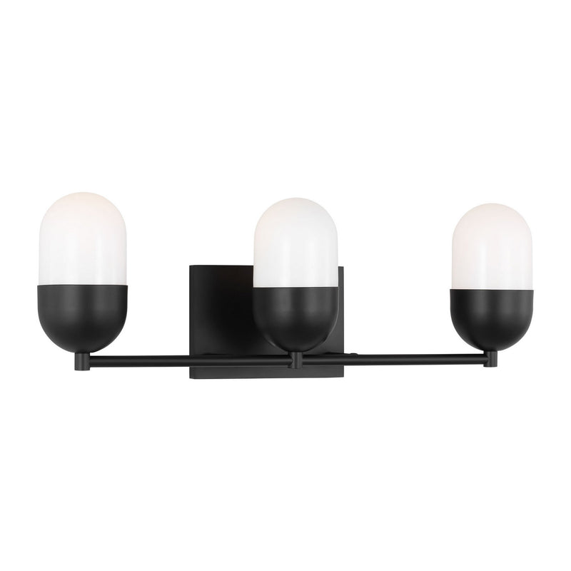 Visual Comfort Studio DJV1093MBK Three Light Vanity, Midnight Black