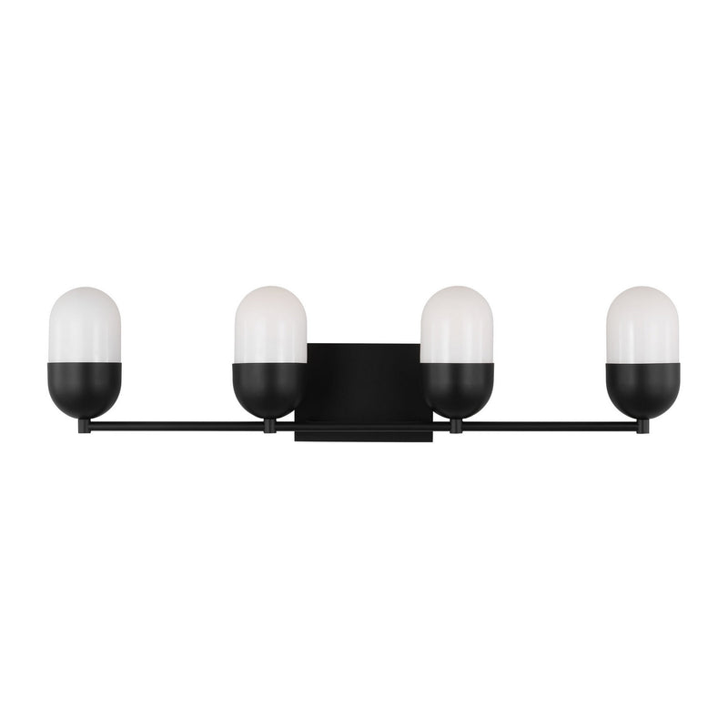 Visual Comfort Studio DJV1094MBK Four Light Vanity, Midnight Black