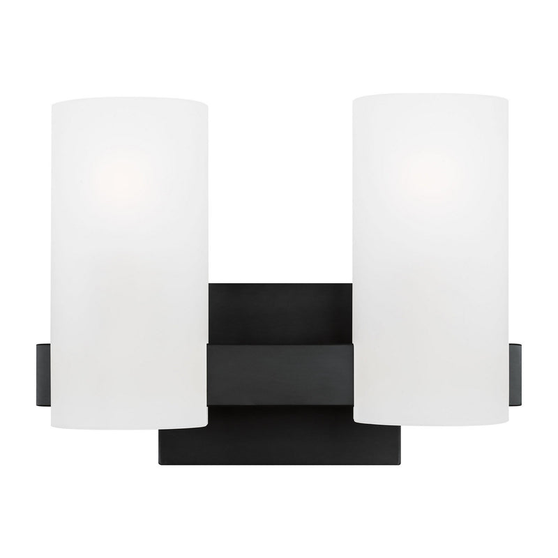 Visual Comfort Studio DJV1102MBK Two Light Vanity, Midnight Black