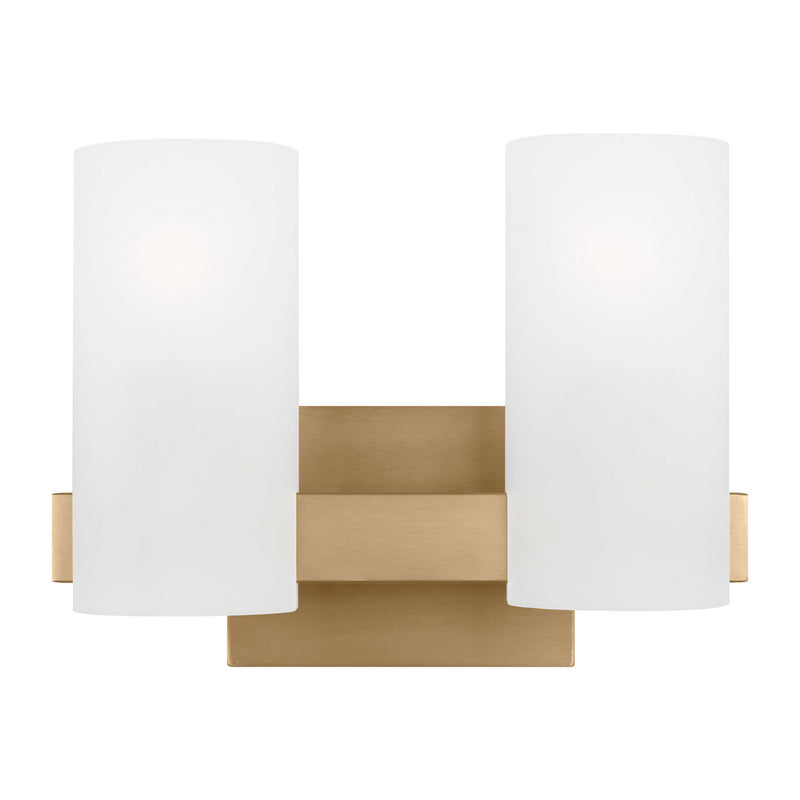 Visual Comfort Studio DJV1102SB Two Light Vanity, Satin Brass