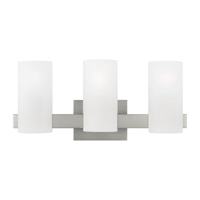 Visual Comfort Studio DJV1103BS Three Light Vanity, Brushed Steel