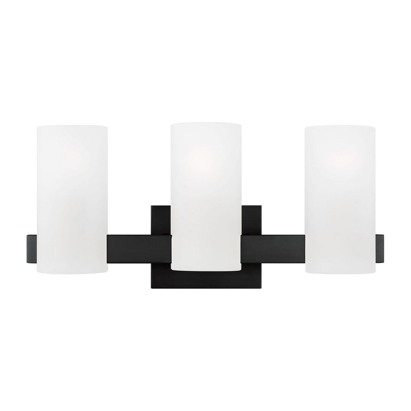 Visual Comfort Studio DJV1103MBK Three Light Vanity, Midnight Black