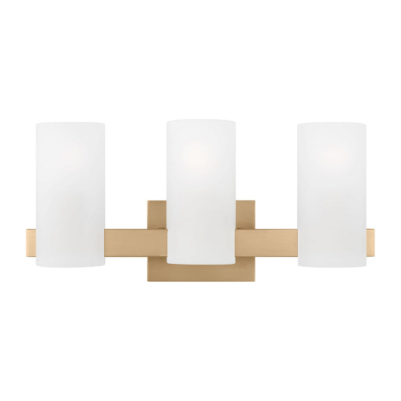 Visual Comfort Studio DJV1103SB Three Light Vanity, Satin Brass