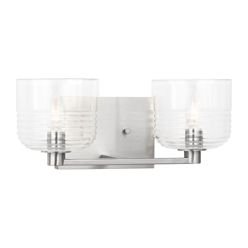 Visual Comfort Studio DJV1112BS Two Light Vanity, Brushed Nickel