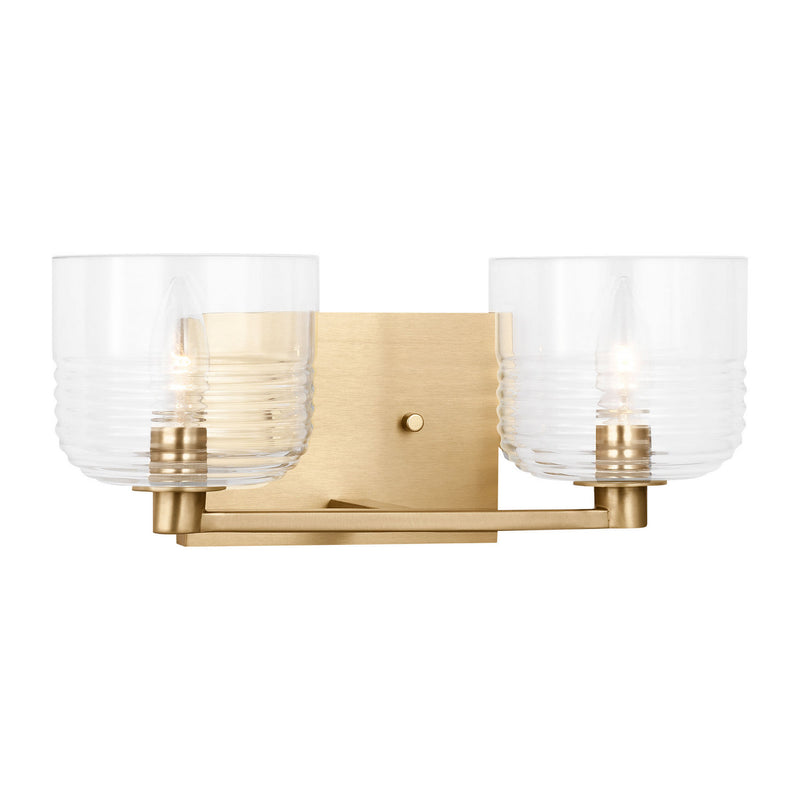 Visual Comfort Studio DJV1112SB Two Light Vanity, Satin Brass