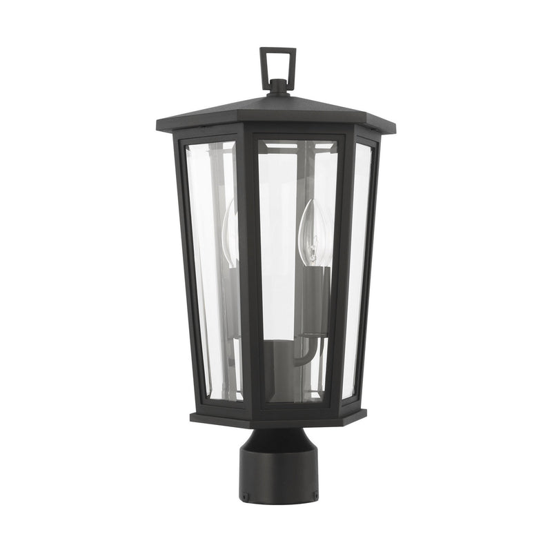Visual Comfort Studio SLO1092TXB Two Light Post Lantern, Textured Black