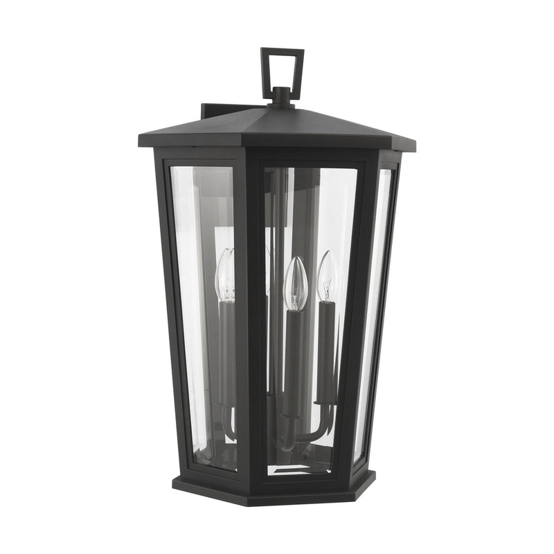Visual Comfort Studio SLO1074TXB Four Light Wall Lantern, Textured Black