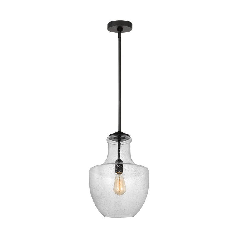 Visual Comfort Studio P1461MBK One Light Pendant, Midnight Black