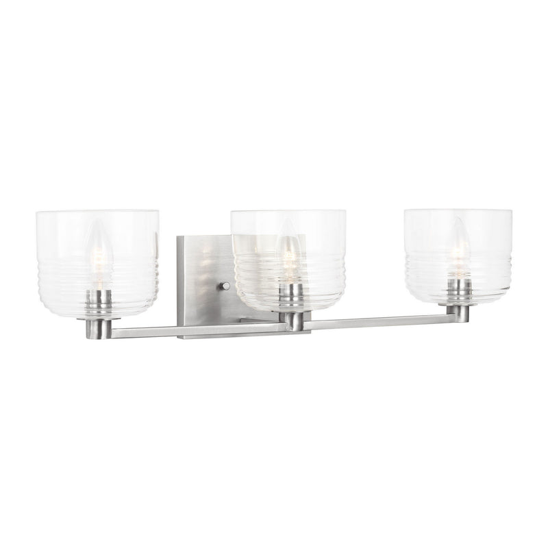 Visual Comfort Studio DJV1113BS Three Light Vanity, Brushed Nickel