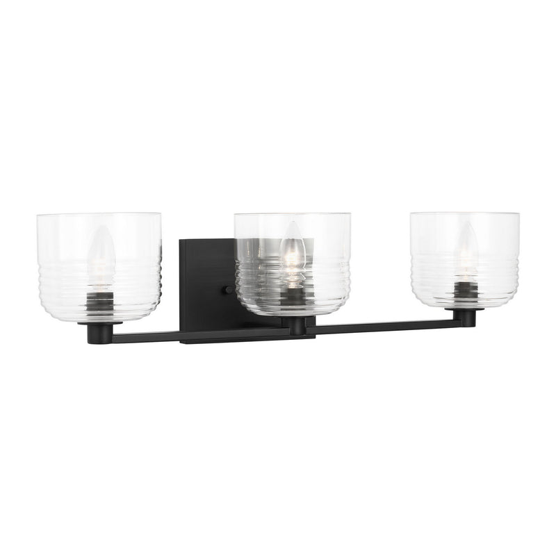 Visual Comfort Studio DJV1113MBK Three Light Vanity, Midnight Black