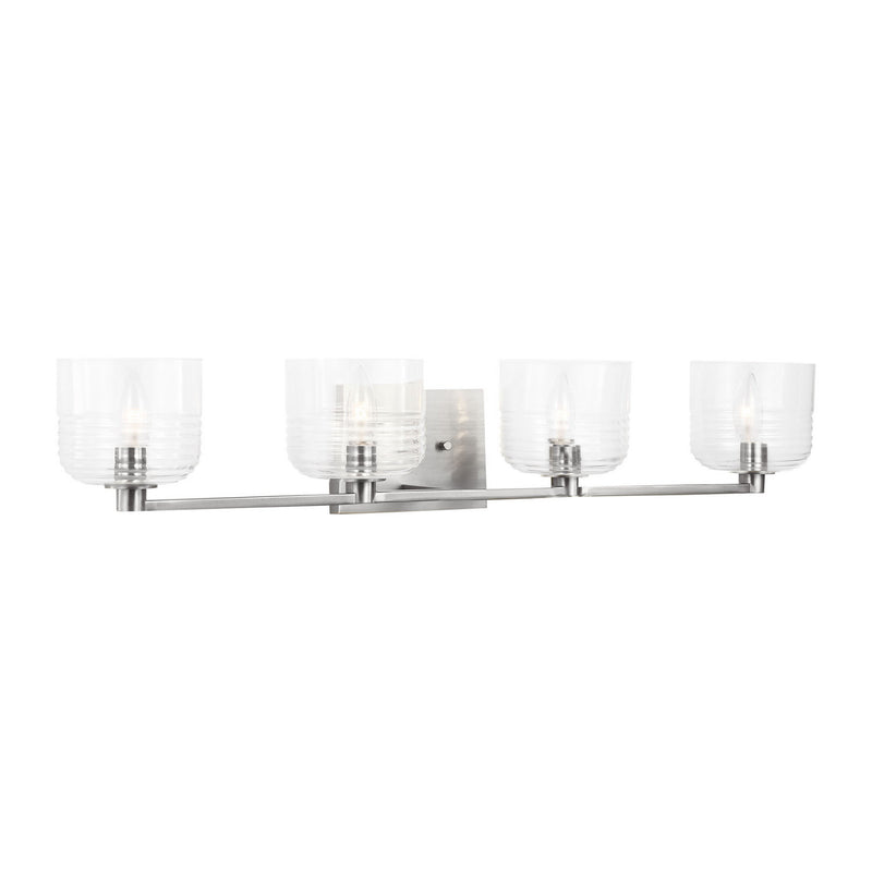 Visual Comfort Studio DJV1114BS Four Light Vanity, Brushed Nickel