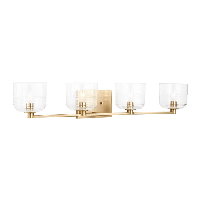 Visual Comfort Studio DJV1114SB Four Light Vanity, Satin Brass