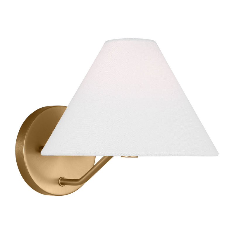 Visual Comfort Studio DJW1001SB One Light Bath Vanity, Satin Brass