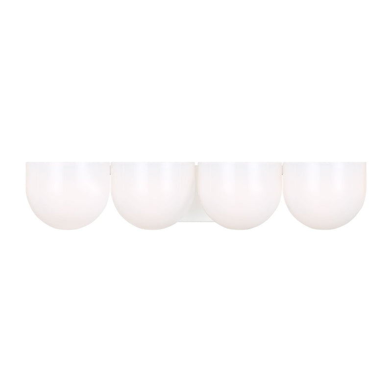 Visual Comfort Studio LXV1004MWT Four Light Vanity, Matte White