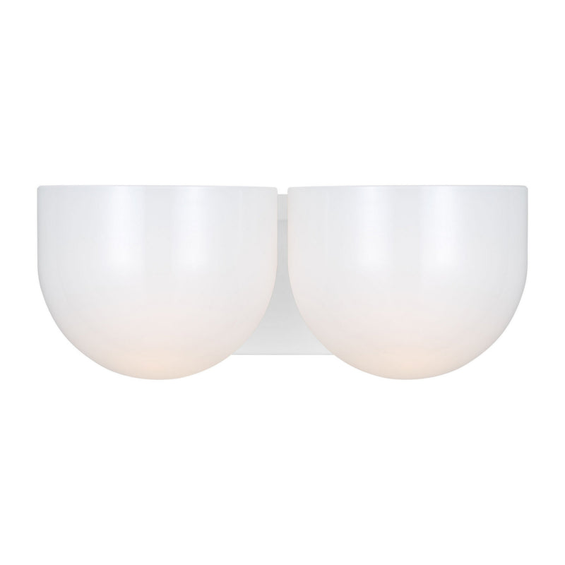 Visual Comfort Studio LXV1002MWT Two Light Vanity, Matte White