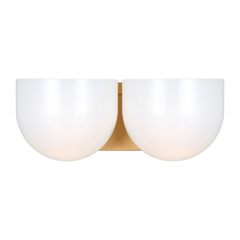 Visual Comfort Studio LXV1002BBS Two Light Vanity, Burnished Brass