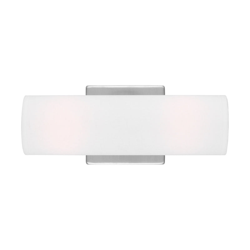 Visual Comfort Studio DJW1022BS Two Light Wall Sconce, Brushed Steel