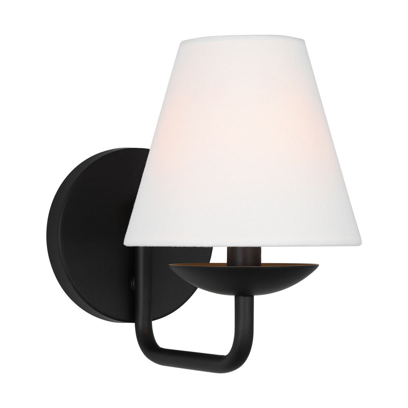 Visual Comfort Studio DJW1071MBK One Light Wall Sconce, Midnight Black