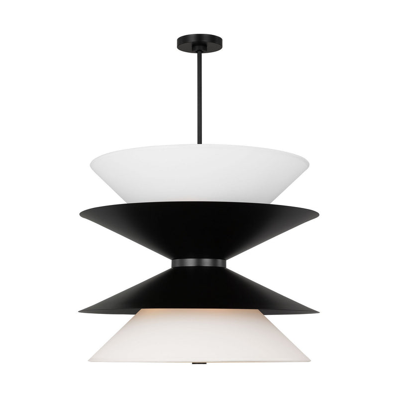 Visual Comfort Studio LXP10212AI 12 Light Pendant, Aged Iron