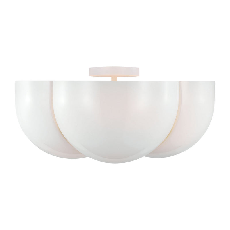 Visual Comfort Studio LXF1004MWT Four Light Semi-Flush Mount, Matte White