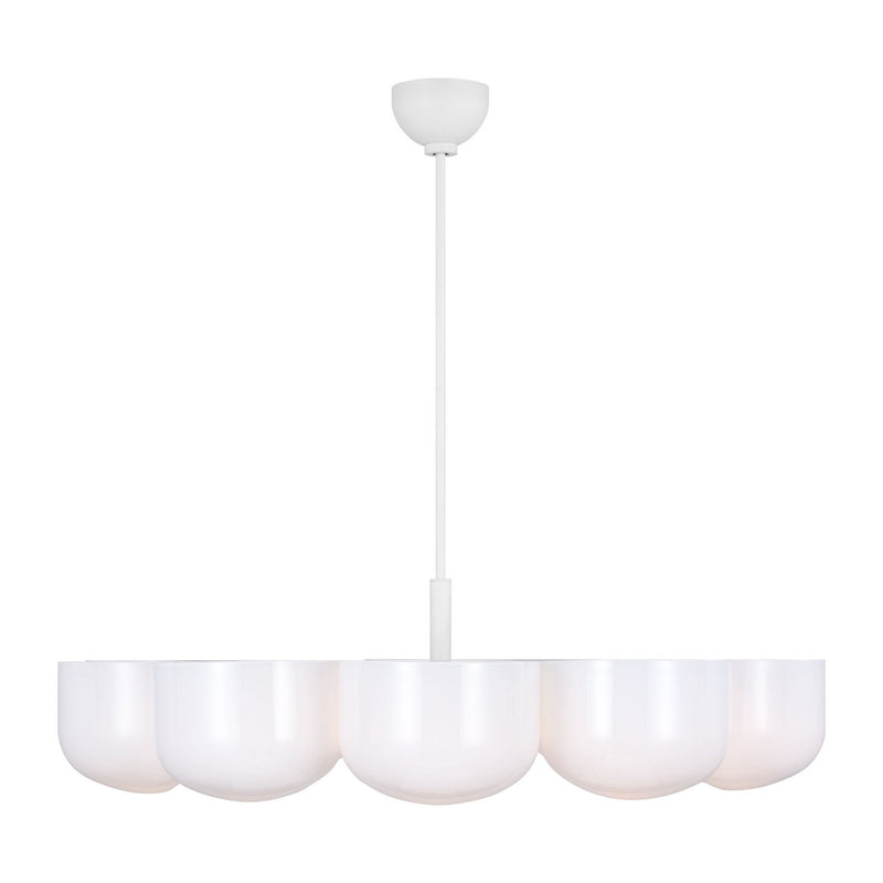 Visual Comfort Studio LXC11210MWT Ten Light Chandelier, Matte White