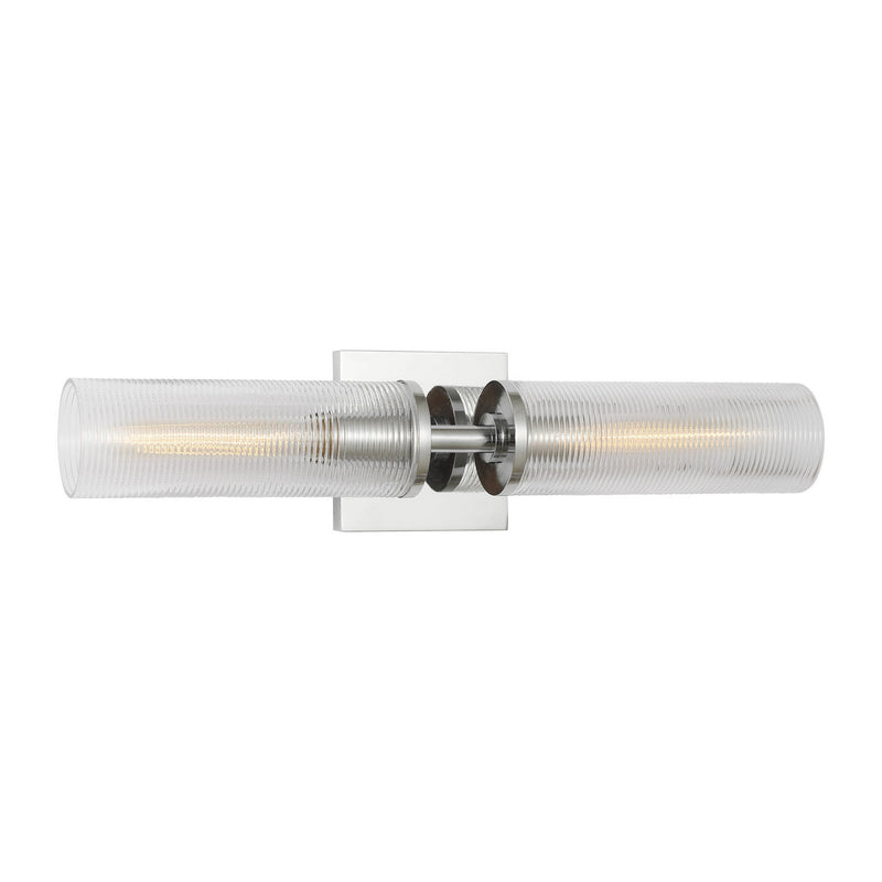 Visual Comfort Studio DJW1092CH Two Light Wall Sconce, Chrome