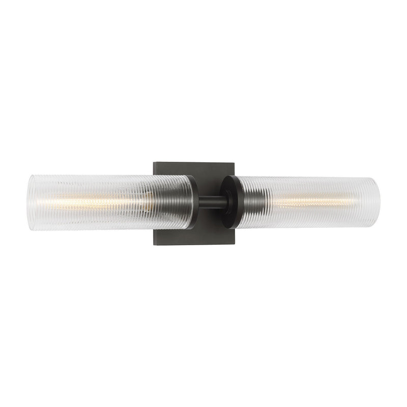 Visual Comfort Studio DJW1092MBK Two Light Wall Sconce, Midnight Black