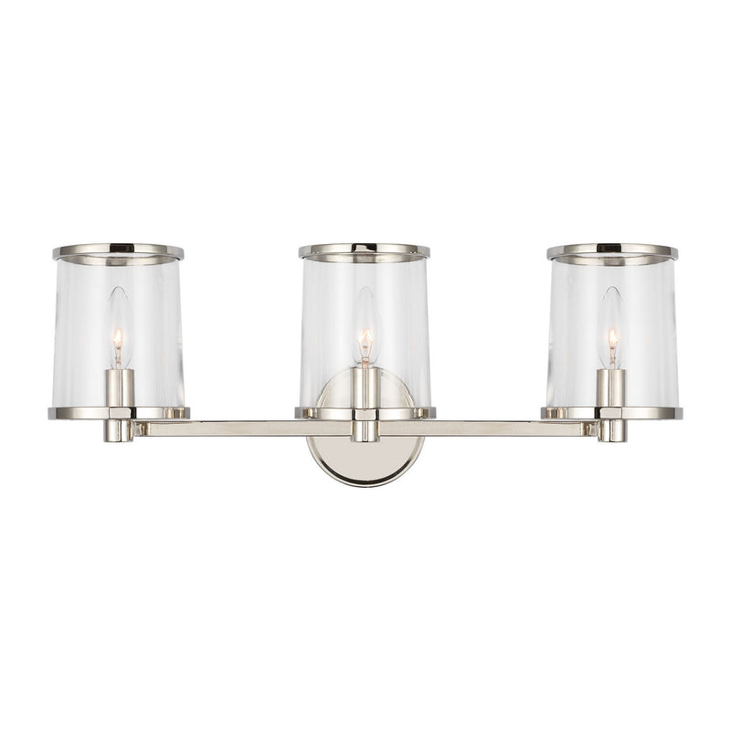 Visual Comfort Studio LV1083PN Three Light Vanity, Polished Nickel