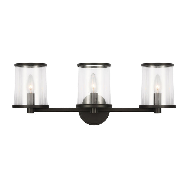 Visual Comfort Studio LV1083AI Three Light Vanity, Aged Iron