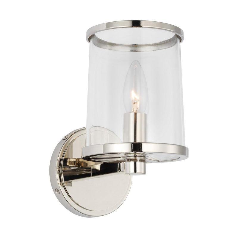 Visual Comfort Studio LV1081PN One Light Vanity, Polished Nickel