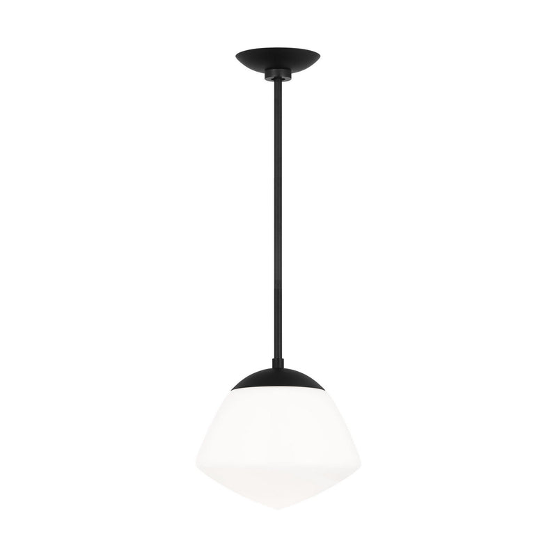 Visual Comfort Studio EP1351MBK One Light Pendant, Midnight Black